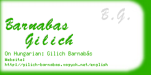 barnabas gilich business card